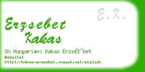 erzsebet kakas business card